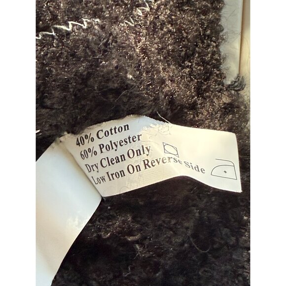 Vintage Black Snowman Cardigan Sweater Button-Up Large‎ 40% Cotton 60% Polyester - Picture 5 of 6